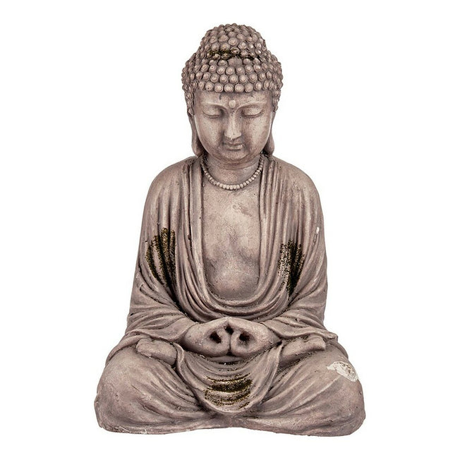 Decoratief tuinfiguur Boeddha 22,5 x 40,5 x 27 cm Grijs Polyresin