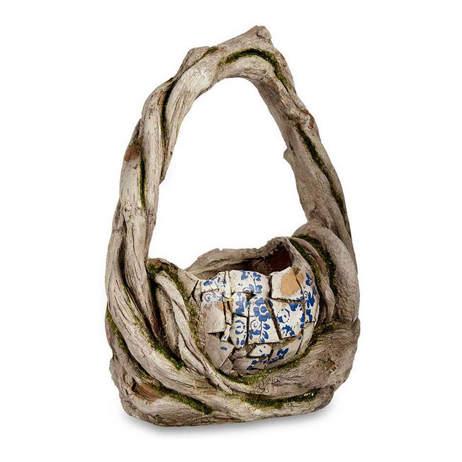 Decoratief tuinfiguur Verouderde afwerking Mand Polyresin (17 x 44 x 34,5 cm)