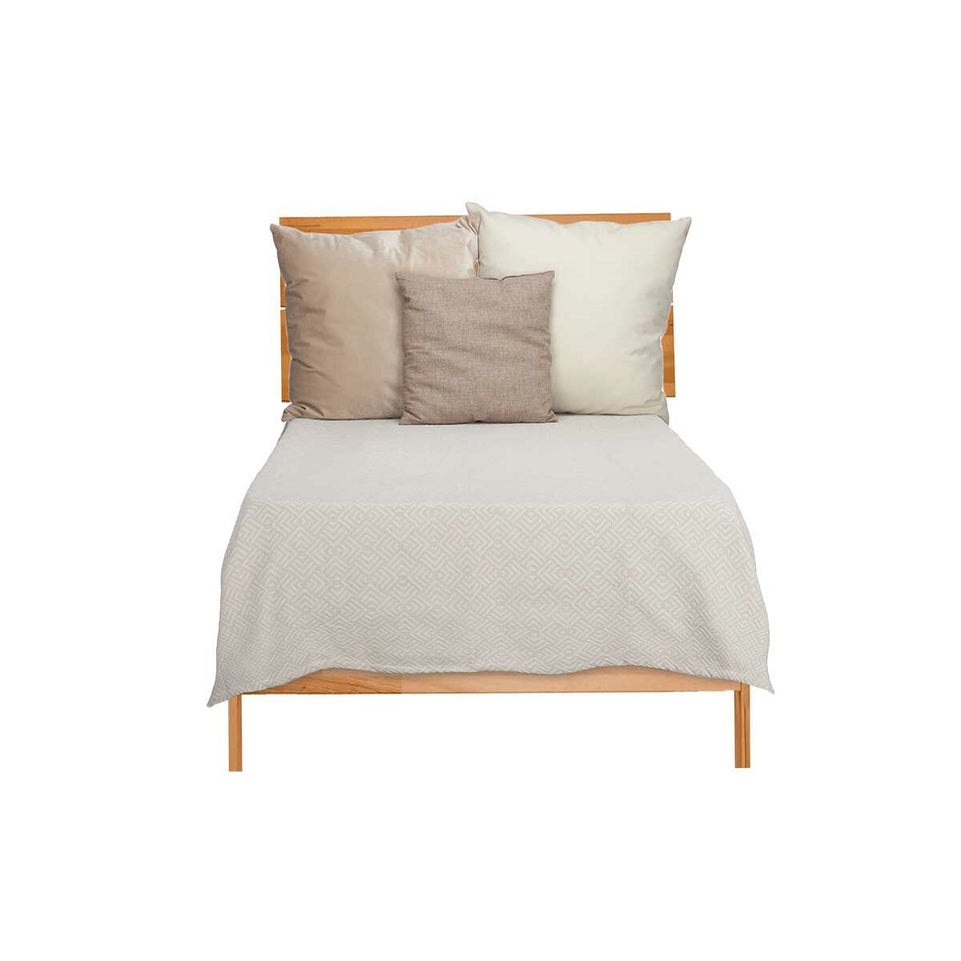 Sprei Geometrisch Beige (180 x 260 cm)