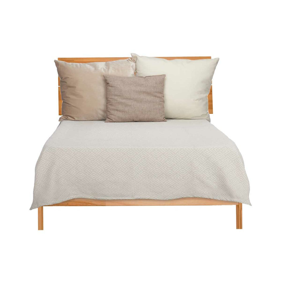 Sprei Geometrisch Beige (240 x 260 cm)