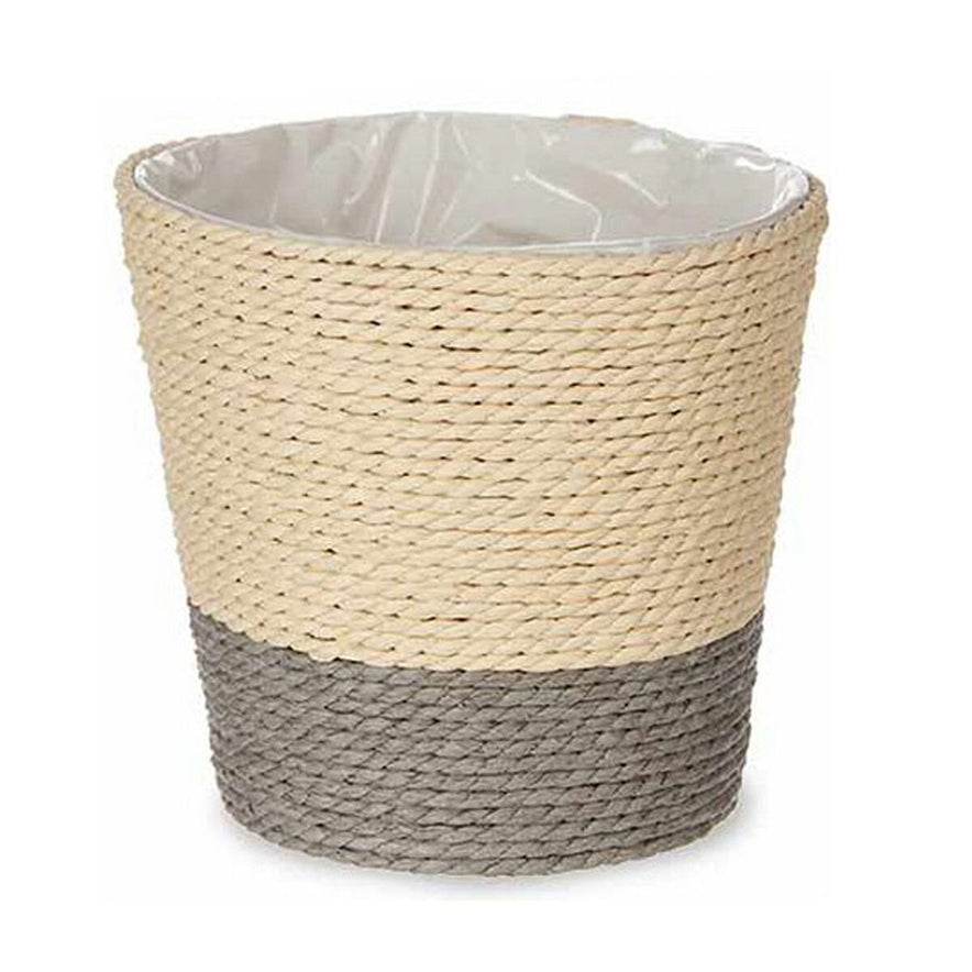 Grondlegger Natuurlijk Grijs Bruin Touw 14 x 14 x 14 cm Plastic 14 x 12,5 x 14 cm