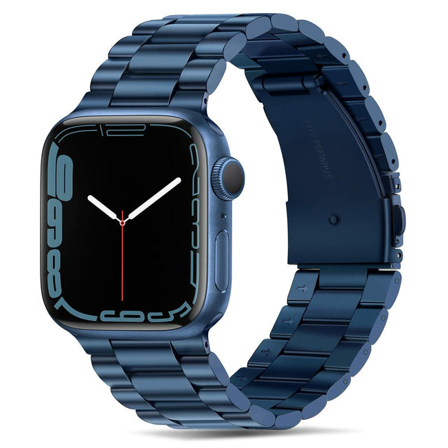 Horloge-armband Apple Watch Series 8/7/SE/6/5/4/3/2/1 BAND-Steel Blauw (Refurbished A)
